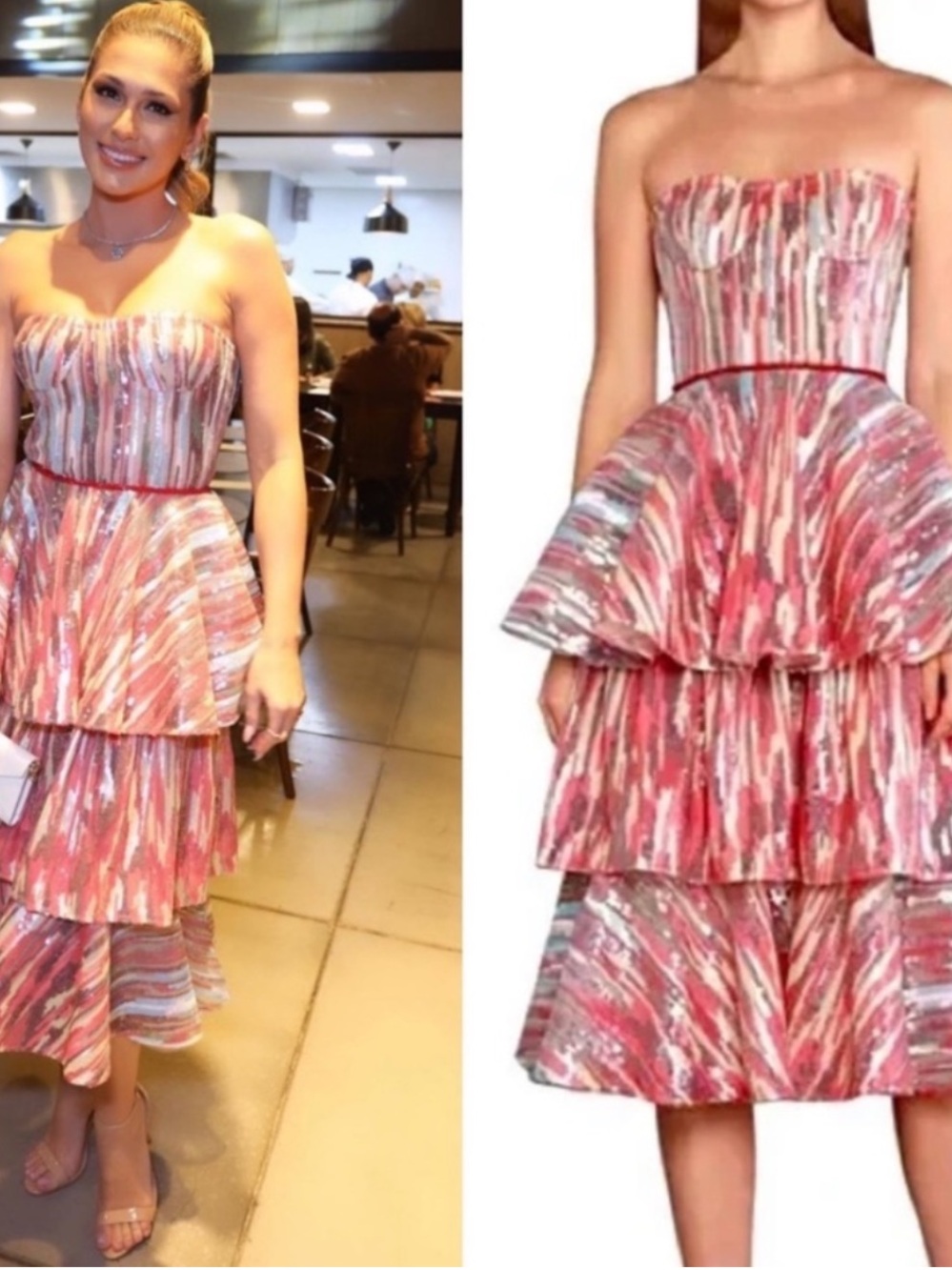Bronx and Banco Serena Sequin Midi Dress